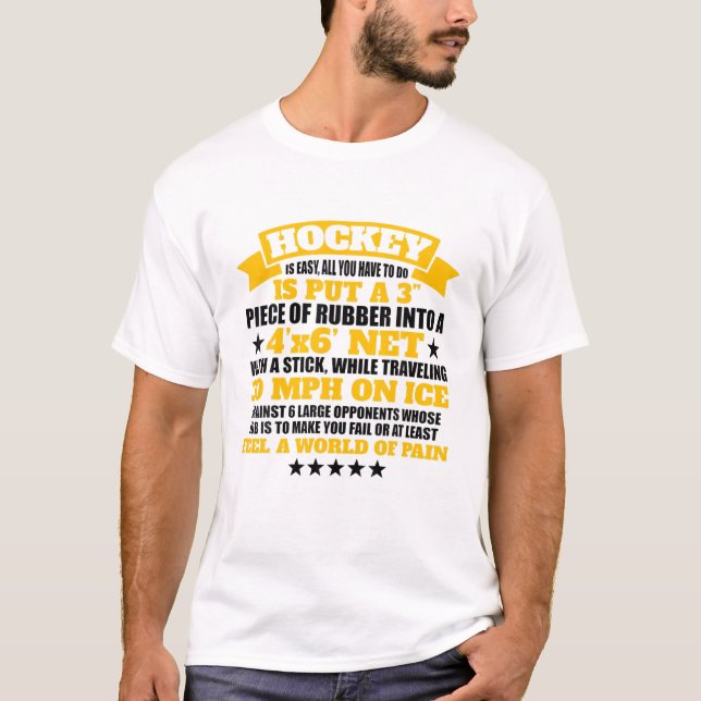 Ice Hockey Coach Ice Hockey Player Ice Hockey Stic T-Shirt (Front)