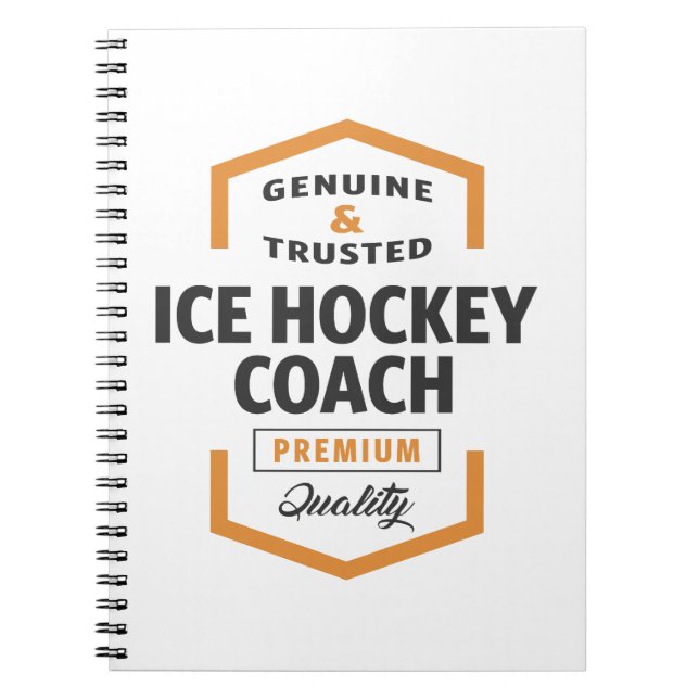 Ice Hockey Coach Logo Gift Ideas. Notebook (Front)