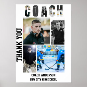 Ice Hockey Coach Senior Night Graduation Poster