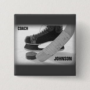 Ice Hockey Coach Thank You 15 Cm Square Badge