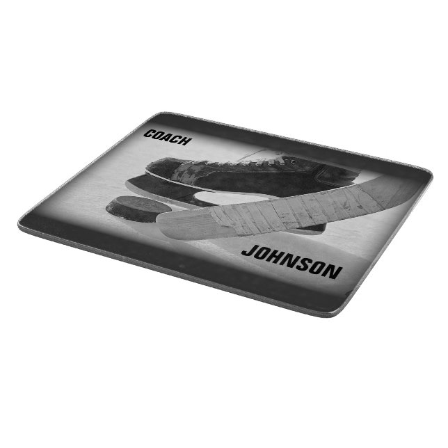 Ice Hockey Coach Thank You Cutting Board (Corner)