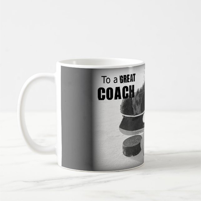 Ice Hockey Coach Thank You Gift Mug (Left)