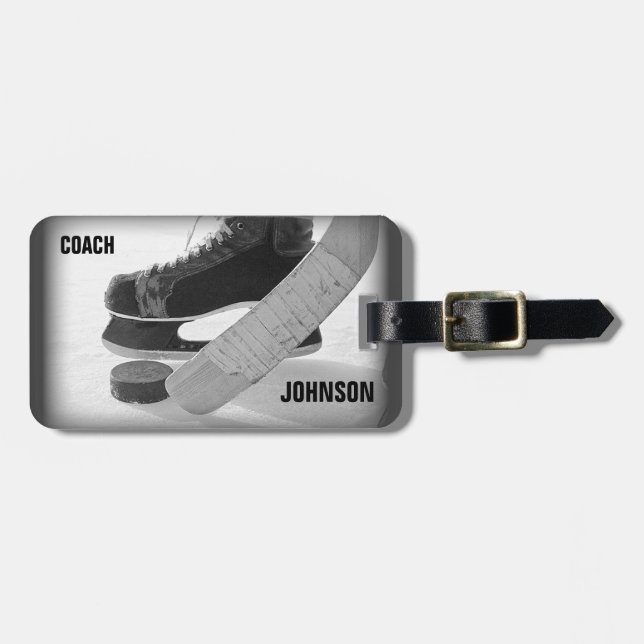 Ice Hockey Coach Thank You Luggage Tag (Front Horizontal)