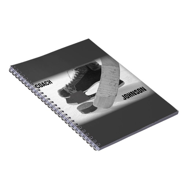 Ice Hockey Coach Thank You Notebook (Right Side)