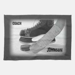 Ice Hockey Coach Thank You Tea Towel