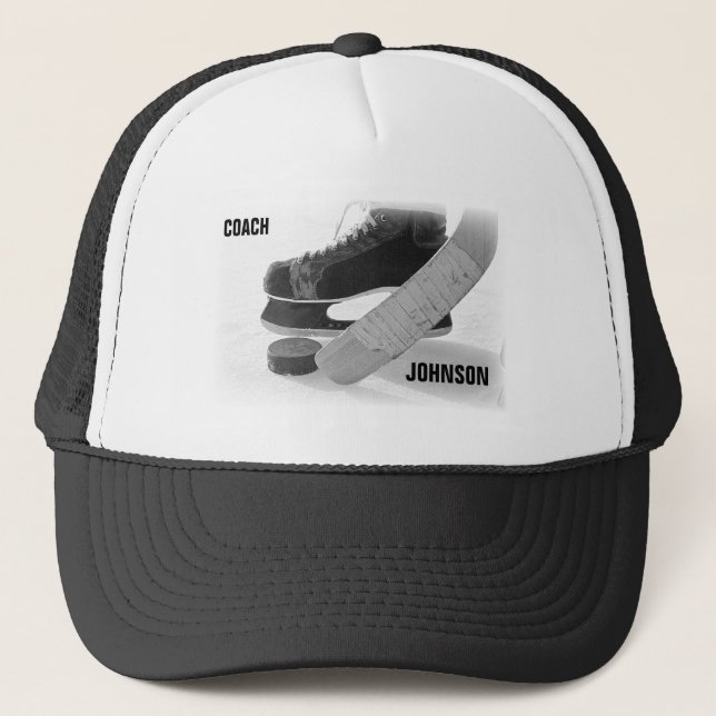 Ice Hockey Coach Thank You Trucker Hat (Front)