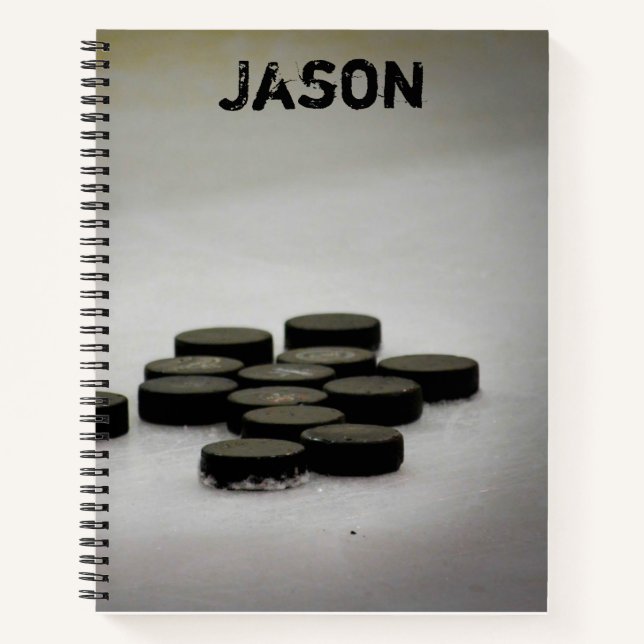 Ice Hockey College Ruled School Notebook (Front)