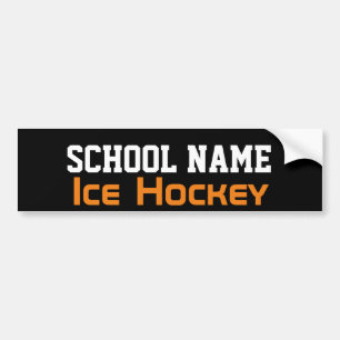 Ice Hockey - Create Your Own School Spirit Bumper Sticker