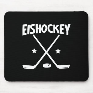 Ice Hockey - Crossed Rackets (1) Mouse Mat