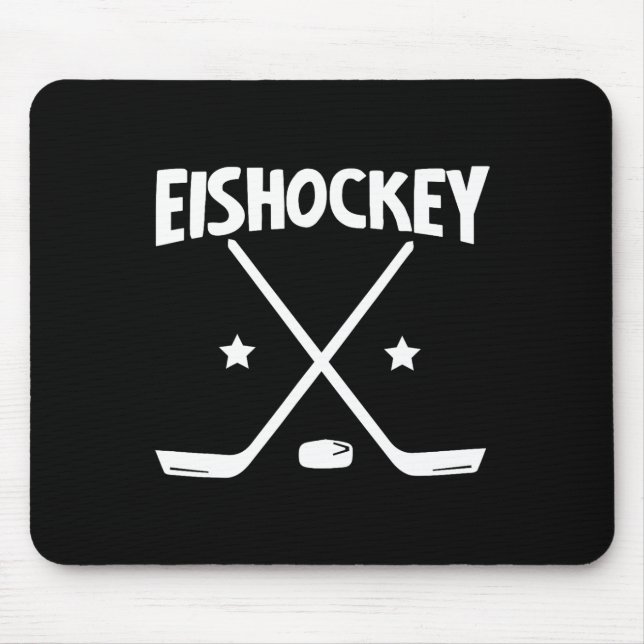 Ice Hockey - Crossed Rackets (1)  Mouse Mat (Front)