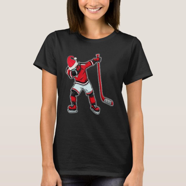 Ice Hockey Dab Apparel Dabbing Player Youth Merry  T-Shirt (Front)