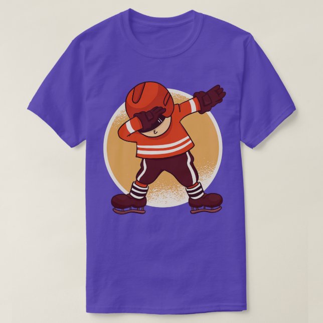 Ice Hockey Dabbing  T-Shirt (Design Front)