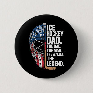 Ice Hockey Dad The Man The Wallet 6 Cm Round Badge