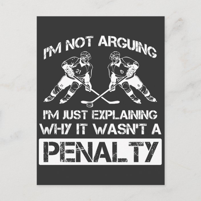 Ice Hockey Defense Forward Player Sport Penalty Postcard Zazzle.co.uk
