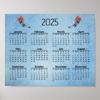Ice Hockey Design 2025 Calendar Poster