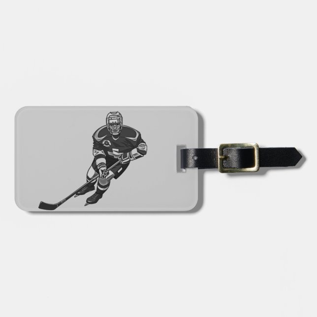 Ice Hockey Design Luggage Tags (Front Horizontal)