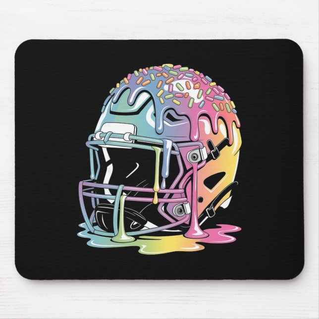 Ice Hockey Drip Boys Youth Goalie Hockey Ice Cream Mouse Mat (Front)