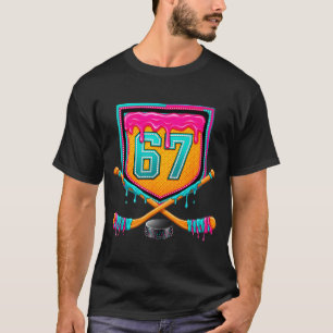 Ice Hockey Drip Number 67 Ice Hockey Player T-Shirt