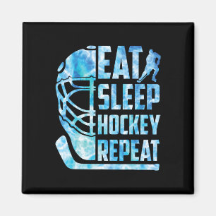Ice Hockey Eat Sleep Hockey Repeat Funny Youth Boy Magnet