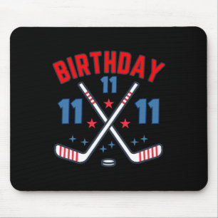 Ice Hockey Eleven Birthday Boy 11th Party Boys Age Mouse Mat