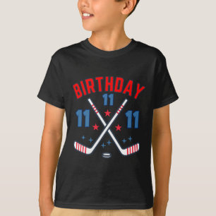 Ice Hockey Eleven Birthday Boy 11th Party Boys Age T-Shirt