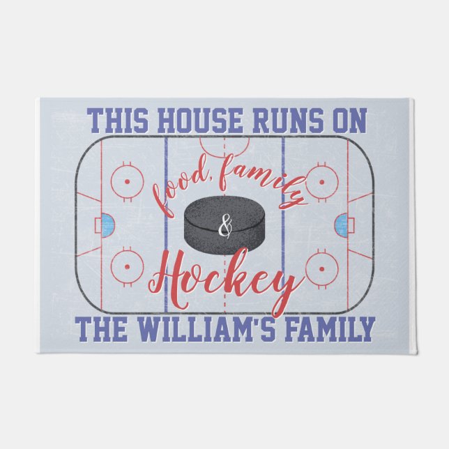 Ice Hockey Fans Doormat (Front)