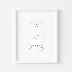 Ice hockey field wall art