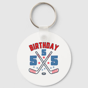 Ice Hockey Five Birthday Boy 5th Party Boys Age 5  Key Ring