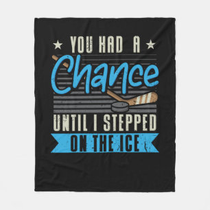 Ice Hockey Fleece Blanket
