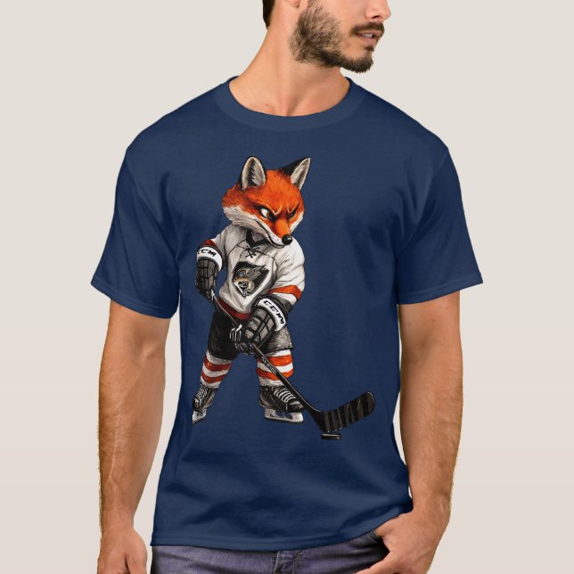 Ice Hockey Fox T-Shirt (Front)