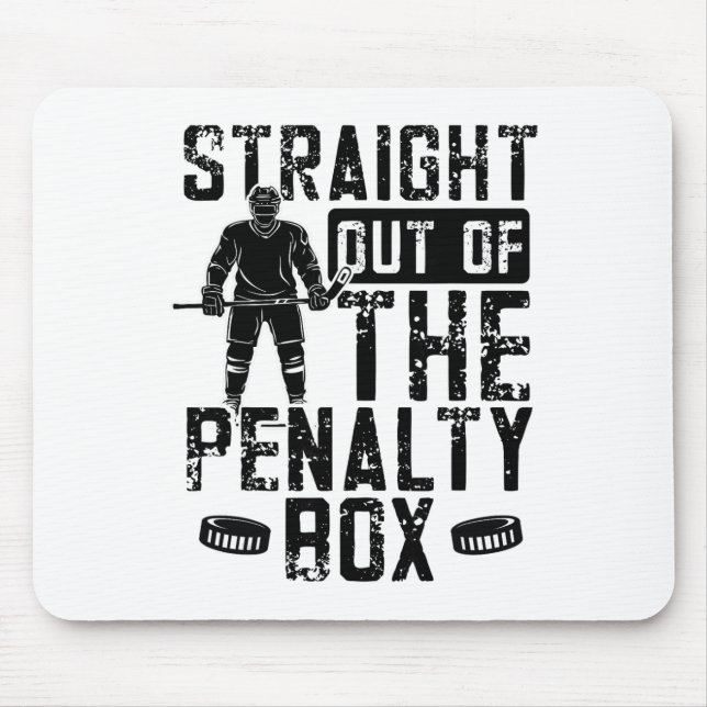 Ice Hockey Funny Penalty Box  Mouse Mat (Front)