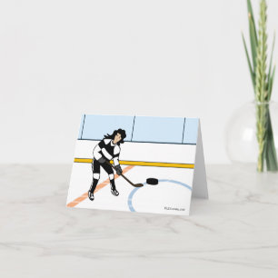 Ice Hockey Girl Greeting Card