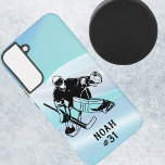 Ice Hockey Goal Keeper Signature Samsung Galaxy Case<br><div class="desc">This ice hockey themed cell phone case is perfect for your high school or college athlete! Personalise it with your desired player's name and number and give as a unique and memorable gift.</div>