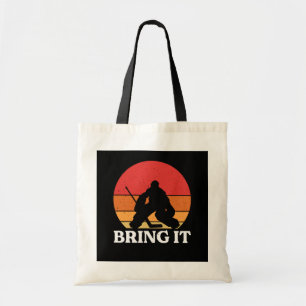 Ice Hockey Goalie Bring It Tote Bag