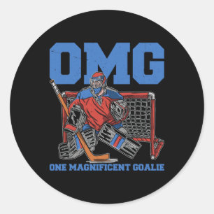 Ice Hockey Goalie Classic Round Sticker