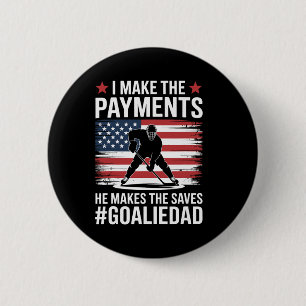 Ice Hockey Goalie Dad And Father 6 Cm Round Badge