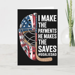Ice Hockey Goalie Dad Card