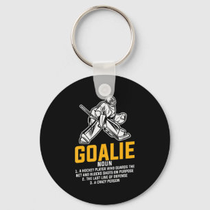 Ice Hockey Goalie Fun Definition for all Player Key Ring