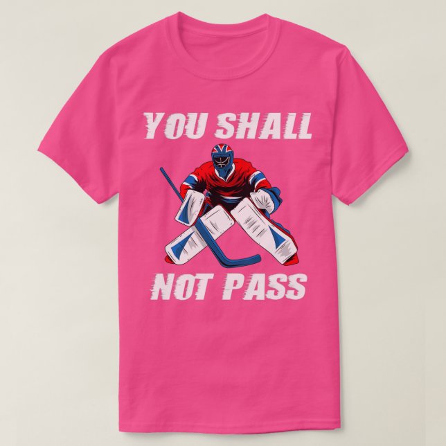 Ice Hockey Goalie Funny Keeper Player Team Jersey  T-Shirt (Design Front)
