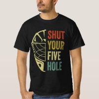 Ice Hockey Goalie Funny Shut Your Five Hole Retro