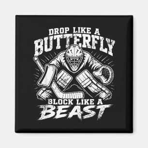Ice Hockey Goalie Funny Sports Humour Block Like A Magnet