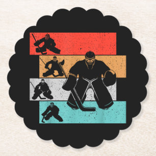 Ice Hockey Goalie Hockey Player Paper Coaster