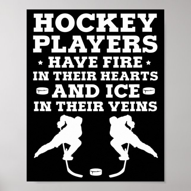 Ice Hockey Goalie Hockey Players Have Fire In Thei Poster (Front)