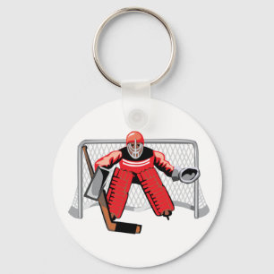 Ice Hockey Goalie Keychain