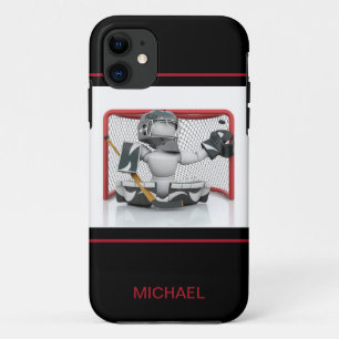 Ice Hockey Goalie Personalised Name   Sport iPhone 11 Case