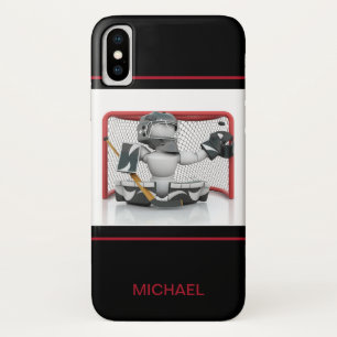 Ice Hockey Goalie Personalised Name   Sport iPhone X Case