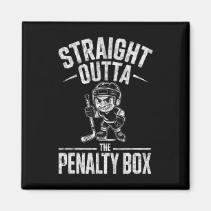 Ice Hockey Goalie Player Boy Straight Outta The Pe Magnet