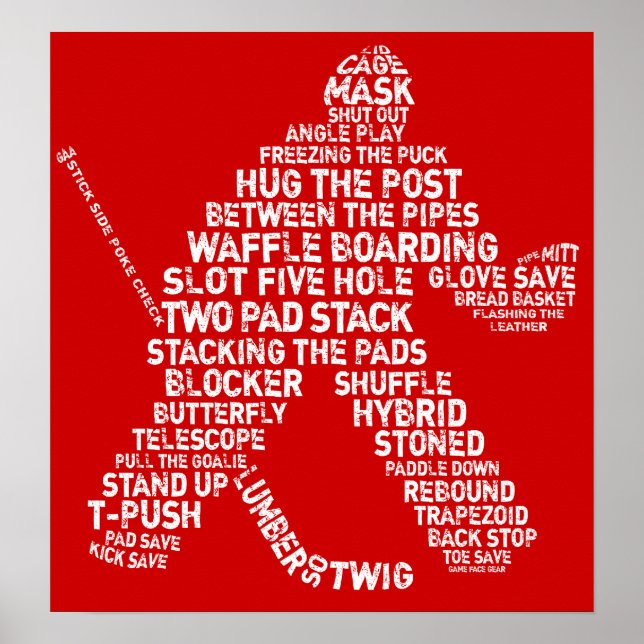Ice Hockey Goalie Poster (Front)