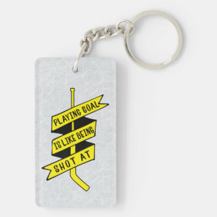 Ice Hockey Goalie Quote Key Ring