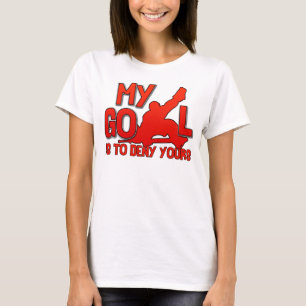 Ice Hockey Goalie Quote, With Back Print T-Shirt
